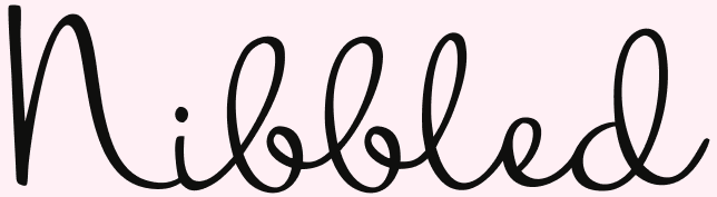 Nibbled Logo Black on Pink